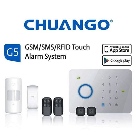 g5 gsm sms rfid touch alarm system|Chuango G5 PLUS GSM/SMS/RFID Alarm system .